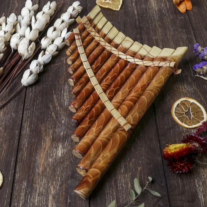 Сувенирный музыкальный инструмент "Флейта" 30х5х18 см МИКС