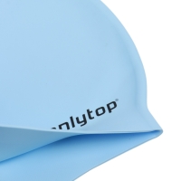 Шапочка для плавания силиконовая 49 гр, цвет голубой