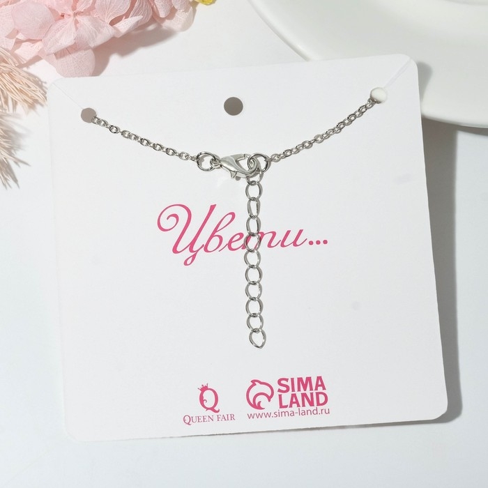 Кулон &laquo;Сердце&raquo;, цвет серебро, 42 см