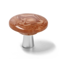 Ручка-кнопка CAPPIO PK106, d=32 мм, пластик, цвет хром/дерево, 8 шт. Ручка-кнопка CAPPIO PK106, d=32 мм, пластик, цвет хром/дерево, 8 шт.