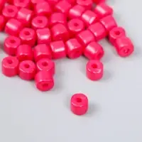 Бусины для творчества пластик цилиндр "Фуксия" МИКС  набор 20 гр 0,6х0,6х0,5 см