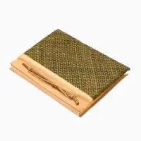 Записная книжка плетеная, 48 листов, 17х22х2 см, цв. бежево-бирюзовый