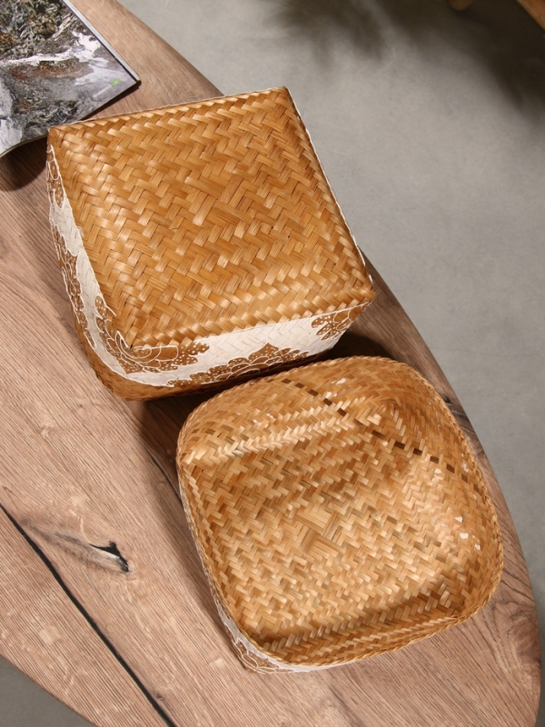 Корзинка плетеная "Манадо" бамбук 24х24х15 см, светлая