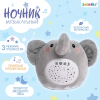 Ночник музыкальный &laquo;Слон&raquo;, звук, свет