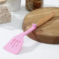 Лопатка с прорезями Доляна &laquo;Стелла&raquo;, 29 см, цвет розовый