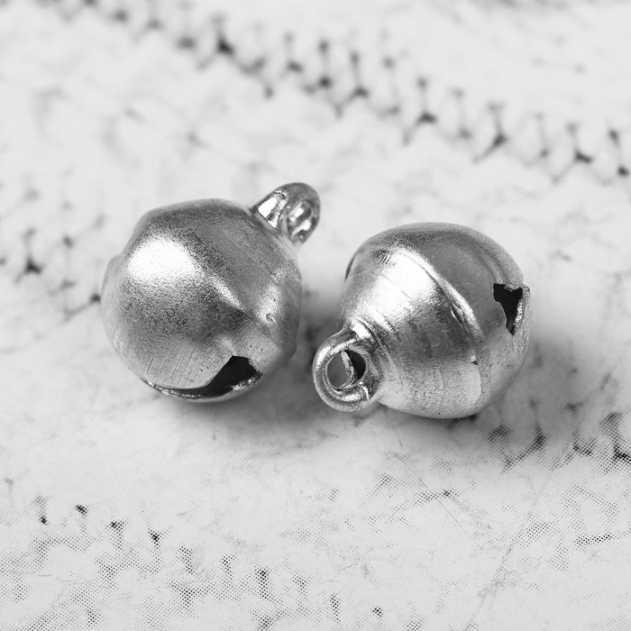 Бубенчики для рукоделия, набор 20 шт., размер 1 шт. &mdash; 1 см, цвет серебряный