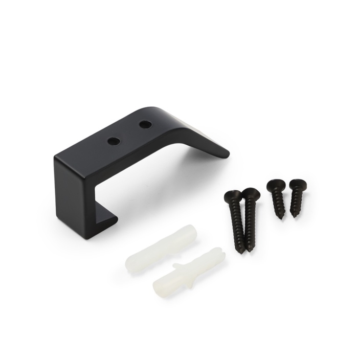 Крючок мебельный CAPPIO JACK, двухрожковый, цвет черный Крючок мебельный CAPPIO JACK, двухрожковый, цвет черный