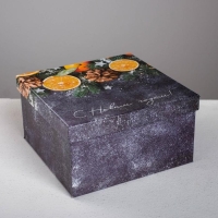 Набор подарочных коробок 6 в 1 &laquo;Мандариновый&raquo;, 10 х 10 х 6 - 20 х 20 х 11 см , Новый год