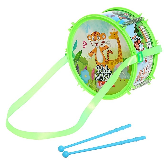 Барабан &laquo;Весёлые зверята&raquo;, цвета МИКС