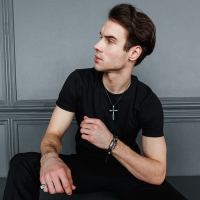 Браслет унисекс &laquo;Стиль&raquo; череп, цвет чёрный с серебром, 23 см