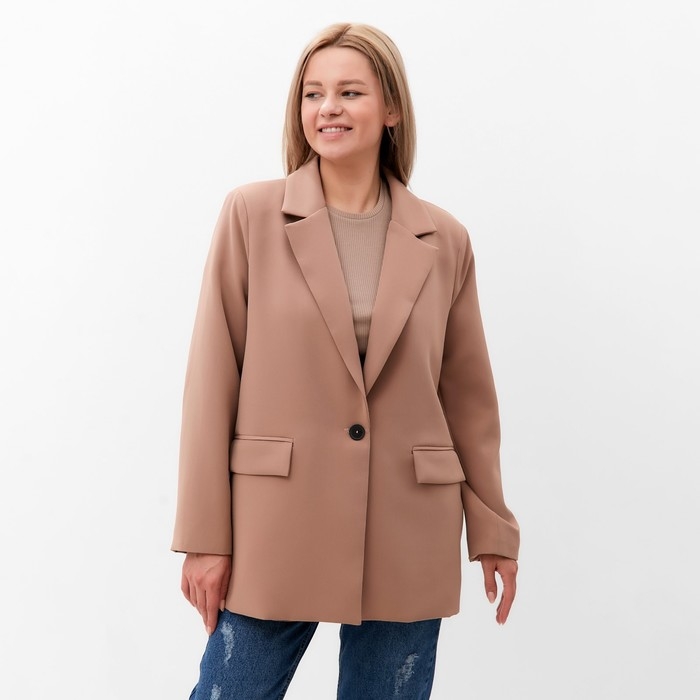 Пиджак женский, цвет бежевый, размер 50 Пиджак женский, цвет бежевый, размер 50