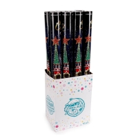 Пневмохлопушка поворотная новогодняя &laquo;С Новым годом! Куранты&raquo;, конфетти, фольга-серпантин, 60 см