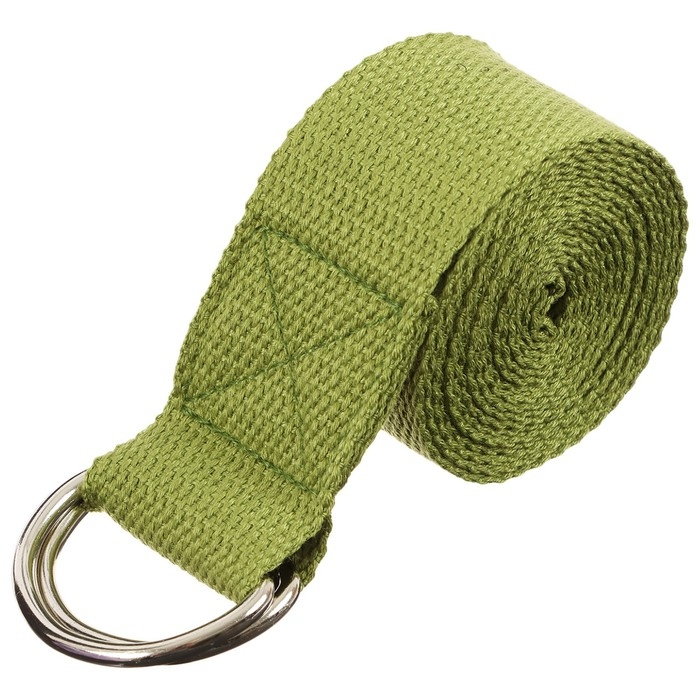 Ремень для йоги Sangh, 180&times;4 см, цвет зелёный