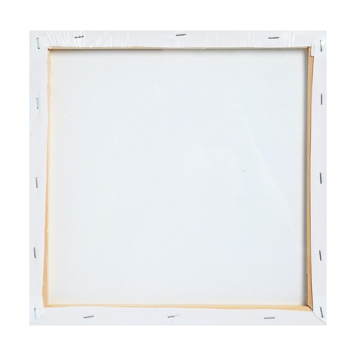 Холст на подрамнике, хлопок 100%, 1,6 х 25 х 25 см, акриловый грунт, мелкозернистый, 280 г/м&sup2;