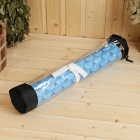 Лежак для бани с принтом "Водяной дракон" в чехле, 50х150см, голубой Лежак для бани с принтом "Водяной дракон" в чехле, 50х150см, голубой