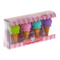 Набор фигурных ластиков «Вкусняшки», 4 штуки, МИКС Набор фигурных ластиков «Вкусняшки», 4 штуки, МИКС