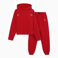 Костюм женский (толстовка и брюки) MIST Punk с вышивкой, р. 40-42, красный Костюм женский (толстовка и брюки) MIST Punk с вышивкой, р. 40-42, красный