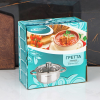 Кастрюля &laquo;Гретта&raquo;, 3.2 л, d=20 см, капсульное дно, индукция