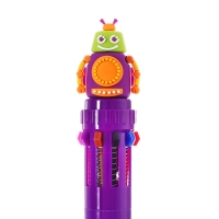 Ручка шариковая автоматическая, 10-ти цветная, штрихкод на штуке, МИКС Робот/Машина Ручка шариковая автоматическая, 10-ти цветная, штрихкод на штуке, МИКС Робот/Машина