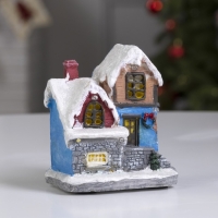 Светодиодная фигура &laquo;Заснеженный дом&raquo; 9 &times; 10 &times; 6 см, полистоун, батарейки АААх3 (не в комплекте), свечение мульти
