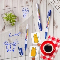 Маркер для белых досок 2.0 мм, Crown Multi Board Slim, пулевидный, синий Маркер для белых досок 2.0 мм, Crown Multi Board Slim, пулевидный, синий