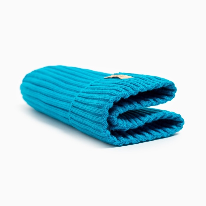 Шапка детская MINAKU с отворотом р-р 56-58, цв.бирюзовый Шапка детская MINAKU с отворотом р-р 56-58, цв.бирюзовый