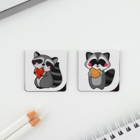 Подарочный набор блокнот и магнитные закладки 2 шт. &laquo;Будь как енот&raquo;