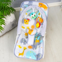 Шезлонг - качалка для новорождённых &laquo;Веселые зверята&raquo;, игровая дуга, игрушки МИКС