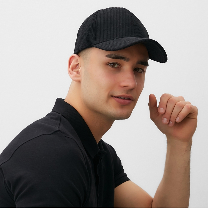 Бейсболка мужская MINAKU, цвет чёрный, размер 56-58 Бейсболка мужская MINAKU, цвет чёрный, размер 56-58