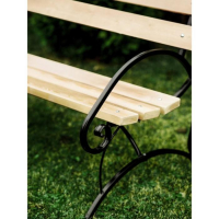 Скамейка для улицы "Бульвар" деревянная, металлический каркас, 1.5х1х0.9 м, кованая Скамейка для улицы "Бульвар" деревянная, металлический каркас, 1.5х1х0.9 м, кованая