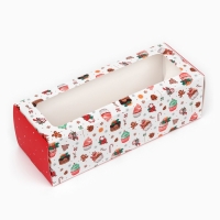 Коробка для кондитерских изделий с окном &laquo;С Новым годом&raquo;, сладости, 26 х 10 х 8 см, Новый год