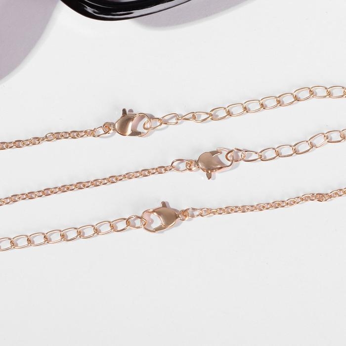 Кулоны &laquo;Неразлучники&raquo; кольца дружбы, цвет золото, 45 см