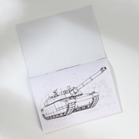 Подарочный набор блокнот-раскраска А6, трекер привычек и восковые мелки &laquo;Пушистому защитнику&raquo;