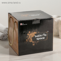 Набор аксессуаров для ванной комнаты &laquo;Вензеля&raquo;, 4 предмета (дозатор 200 мл, мыльница, 2 стакана), цвет бежевый