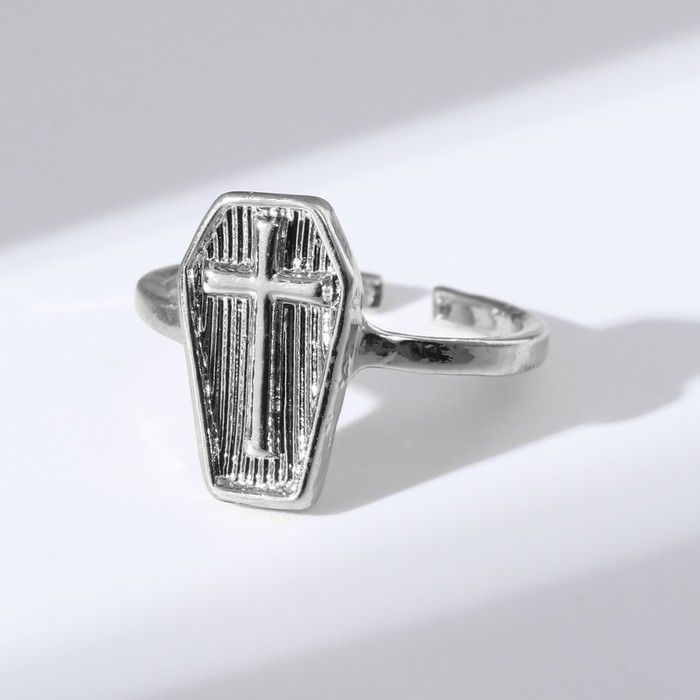 Кольцо «Настроение» крест, цвет серебро, безразмерное Кольцо «Настроение» крест, цвет серебро, безразмерное