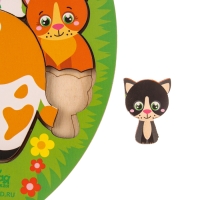 Головоломка логическая &laquo;Животные и детёныши&raquo;, d=20 см