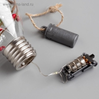 Ёлочный шар «Ветка ели», батарейки, 5 LED, свечение белое Ёлочный шар «Ветка ели», батарейки, 5 LED, свечение белое