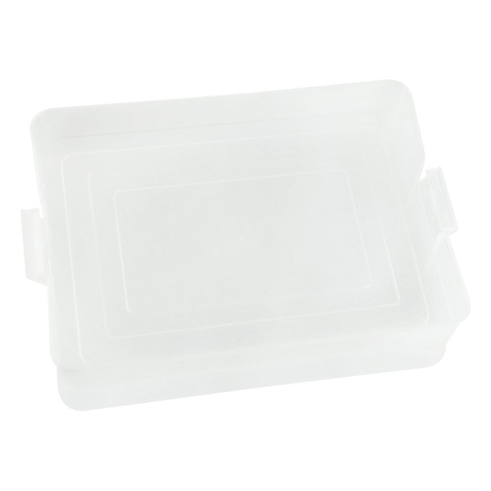 Контейнер для документов Стамм А4, 260 х 350 х 65 мм, пластик, с защелками, прозрачный