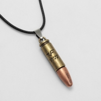 Кулон на шнурке &laquo;Кот в очках&raquo; пуля, цвет чернёное золото на чёрном шнурке, 47 см