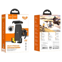 Велосипедный держатель Hoco CA93, для 4.5-6,7 дюймов, чёрный Велосипедный держатель Hoco CA93, для 4.5-6,7 дюймов, чёрный