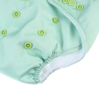Многоразовый подгузник, 3-15 кг, флис, цвет светло зеленый, Крошка Я
