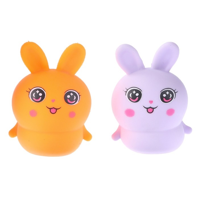 Антистресс сквиш мялка &laquo;Возьми зайку в свои руки&raquo;, с пастой, цвета МИКС, в шоубоксе