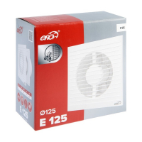 Вентилятор вытяжной ERA E 125 S, 180x180 мм, d=125 мм, 220‒240 В Вентилятор вытяжной ERA E 125 S, 180x180 мм, d=125 мм, 220‒240 В