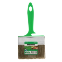 Кисть плоская "АКОР", 100х12 мм, ручка пластик, смешанная щетина, для дерева