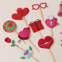 Шпажки «Для влюблённых», набор 12 шт. Шпажки «Для влюблённых», набор 12 шт.