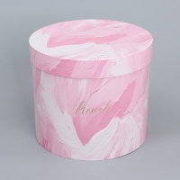 Набор шляпных коробок для цветов 4 в 1, упаковка подарочная, &laquo;Нежный&raquo;, 14 х 13 см - 20 х 17.5 см