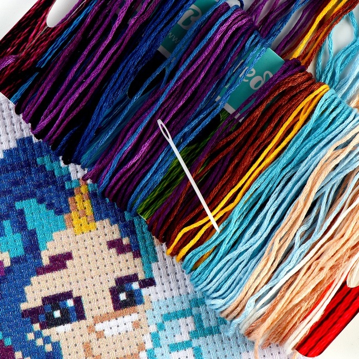 Вышивка крестиком для детей &laquo;Сказочный единорог&raquo;, набор для творчества, 15 Х 15 см