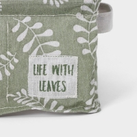 Органайзер для хранения белья Доляна Leaves, 4 ячейки, 20&times;20&times;11 см, цвет зелёный