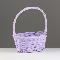Корзина плетеная, 25х17х11х30 см, сиреневый, ива Корзина плетеная, 25х17х11х30 см, сиреневый, ива