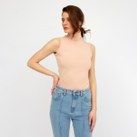 Топ женский MINAKU: Basic line цвет бежевый, р-р 42 Топ женский MINAKU: Basic line цвет бежевый, р-р 42